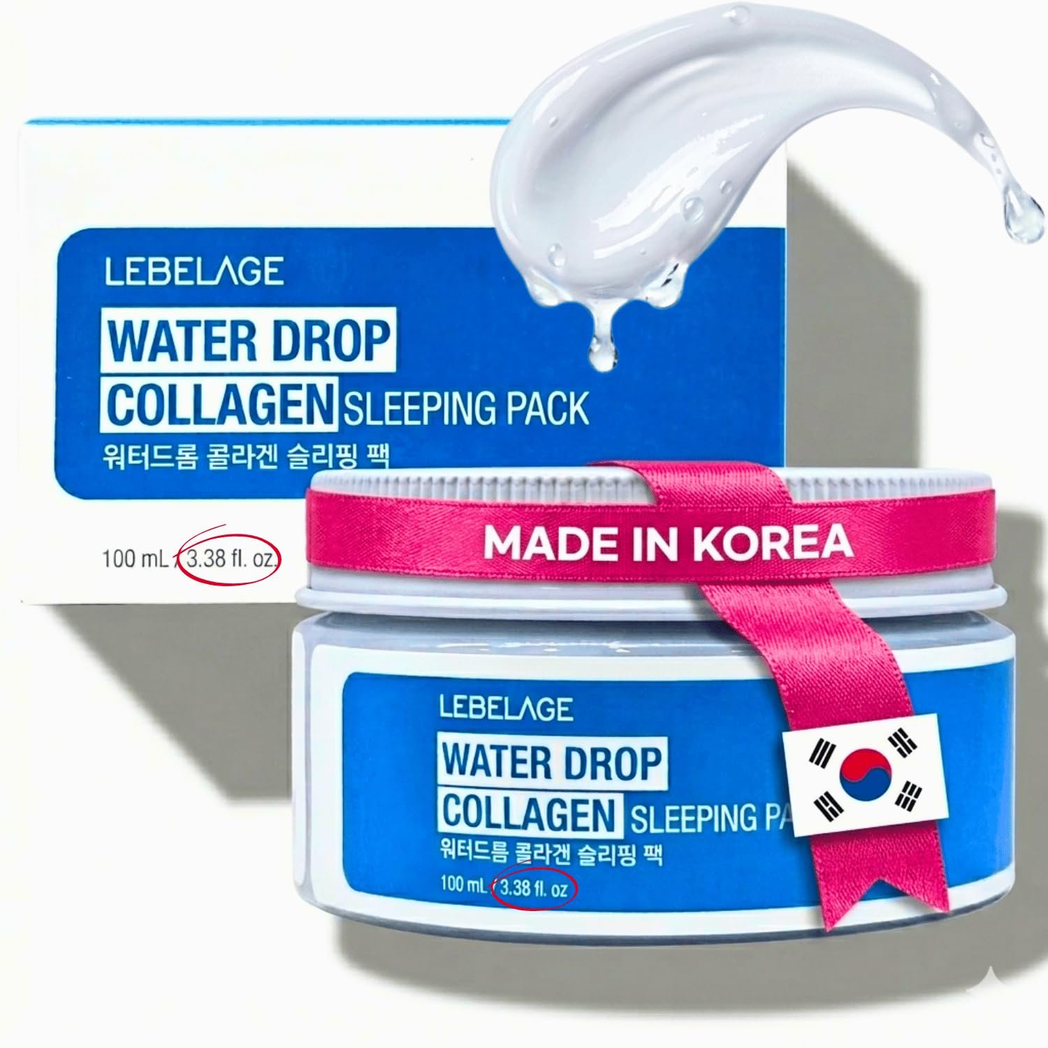 LEBELAGE Collagen Korean Face Cream for Women | Overnight Hydrating Facial Moisturizer for Sensitive Dry Skin | Moisture Barrier Cream, Firming Wrinkle Care, Glass Skin | Hyaluronic Acid | 3.38 fl oz