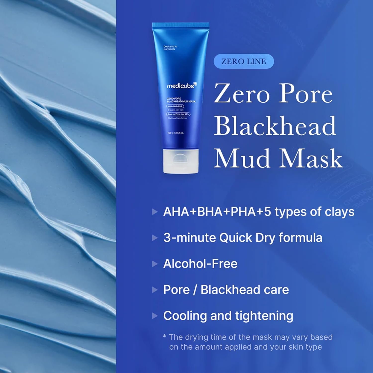 medicube Korean Home-Spa Pore Care Routine: Zero Pore Blackhead Mud Facial Mask and Zero Pore Blackhead Cleansing Oil