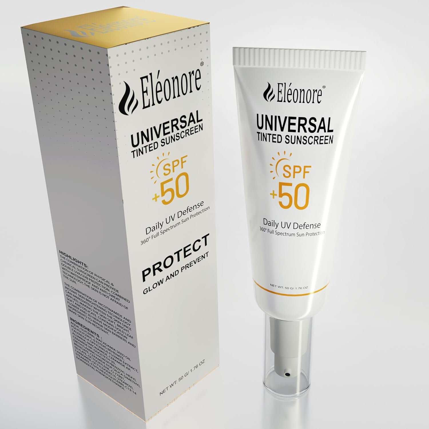 Face Sunscreen For Women – Tinted Sunscreen for face – Face Moisturizer With SPF 50 -Travel Toiletries. 50 ml