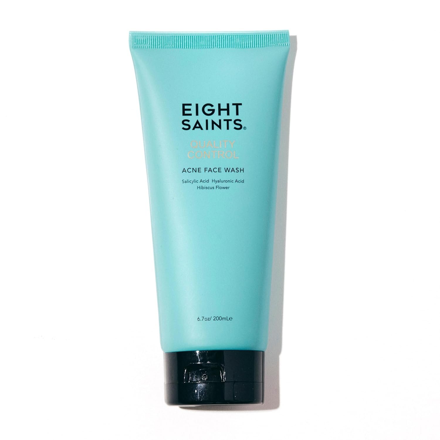 Eight Saints Quality Control Acne Face Wash, Reduce Acne and Prevent Future Breakouts, with 2% Salicylic Acid, Hyaluronic Acid, and Hibiscus Flower, 6.7 Ounces