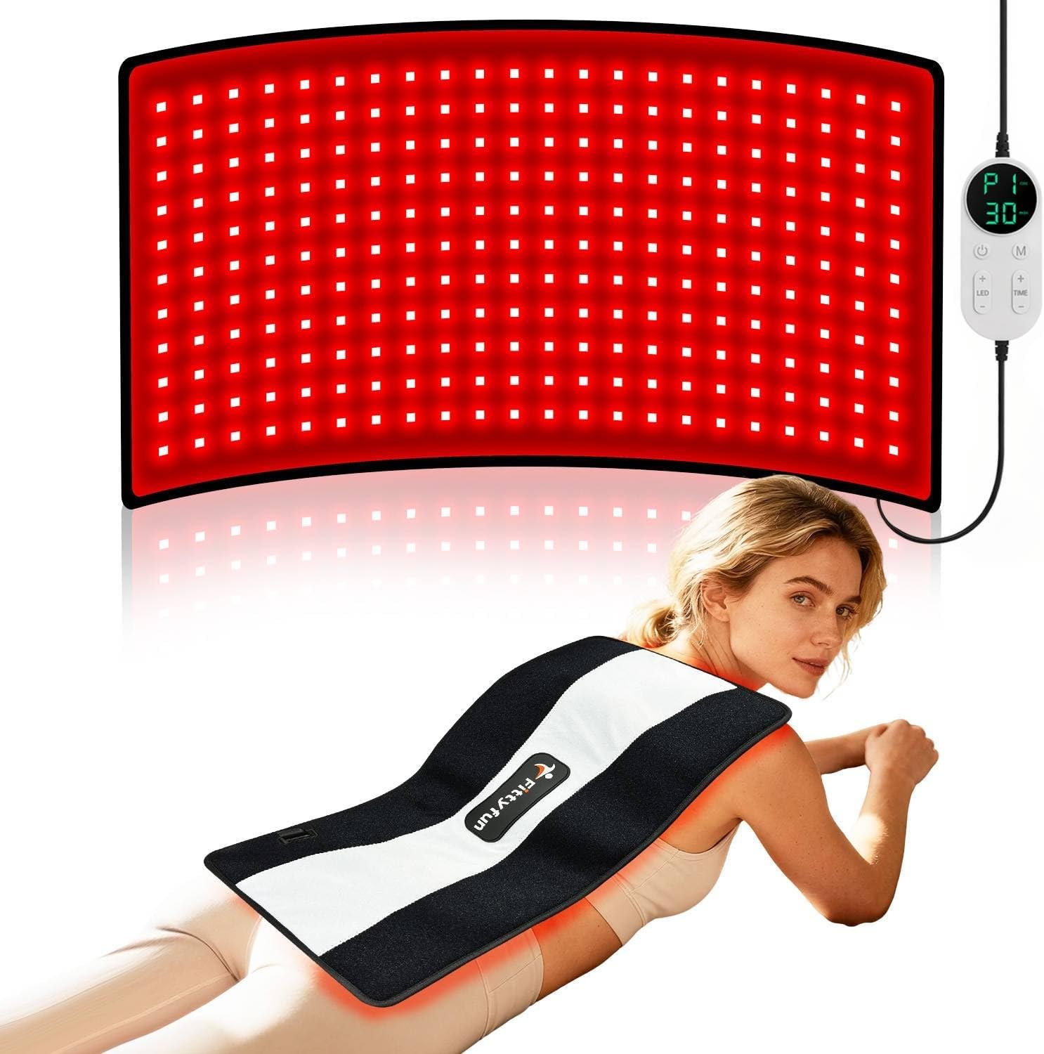 Red Light Therapy for Body, 24″x12″ Large Near Infrared Light Therapy Belt, 242 Tri-Chip LEDs Red Light Therapy Mat for Back Pain, 660nm & 850nm Dual Wavelength Therapy Pad, Max 35W