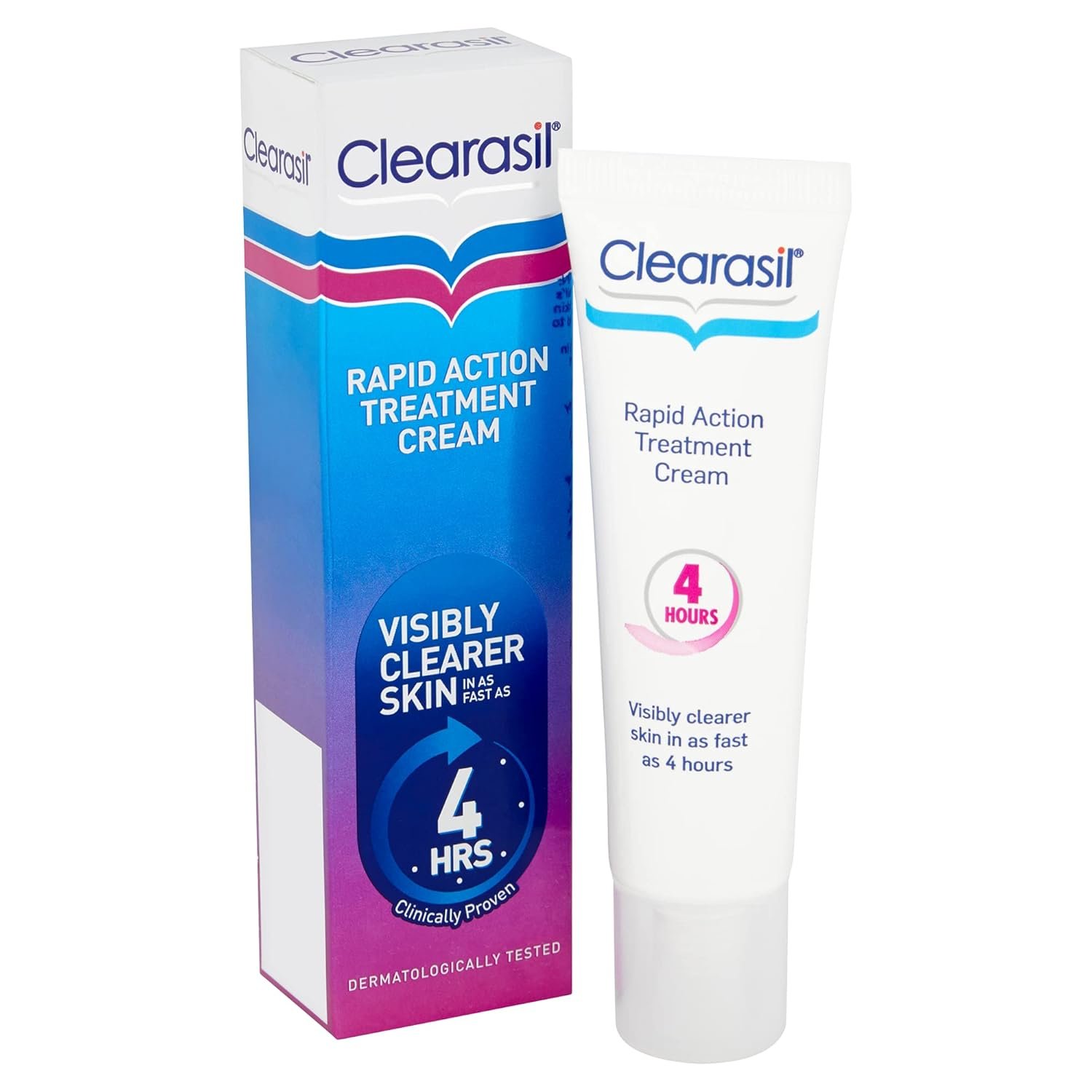 Clearasil Ultra Rapid Action Gel – Salicylic Acid Skin Moisturizer for Adults, Exfoliating & Smoothing, 25ml