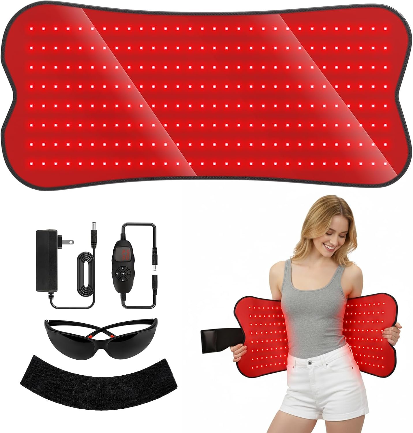 Red Light Therapy Mat for Body – 31.1″ x 14.2″ Red Light Therapy Pad with 240 LEDs, 660nm Red & 850nm Near Infrared, 29W High-Power, W240