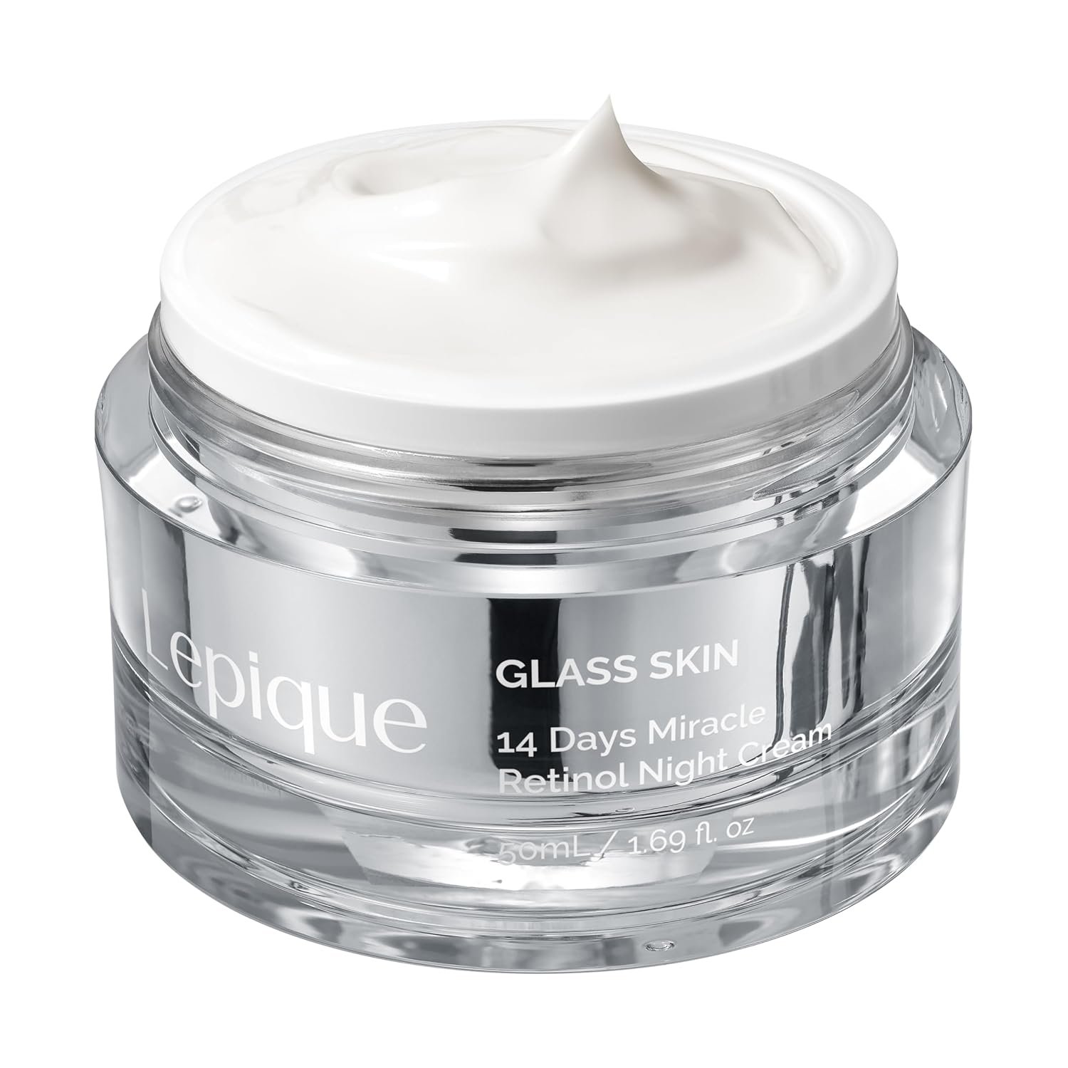 Lepique Retinol Night Cream 1.69oz – No.1 Korean Premium Overnight Repair Cream for Face and Neck – Collagen, Centella, Hyaluronic Acid – Anti aging, Acne, Moisturizer, Face Cream, Hydrating, Firming