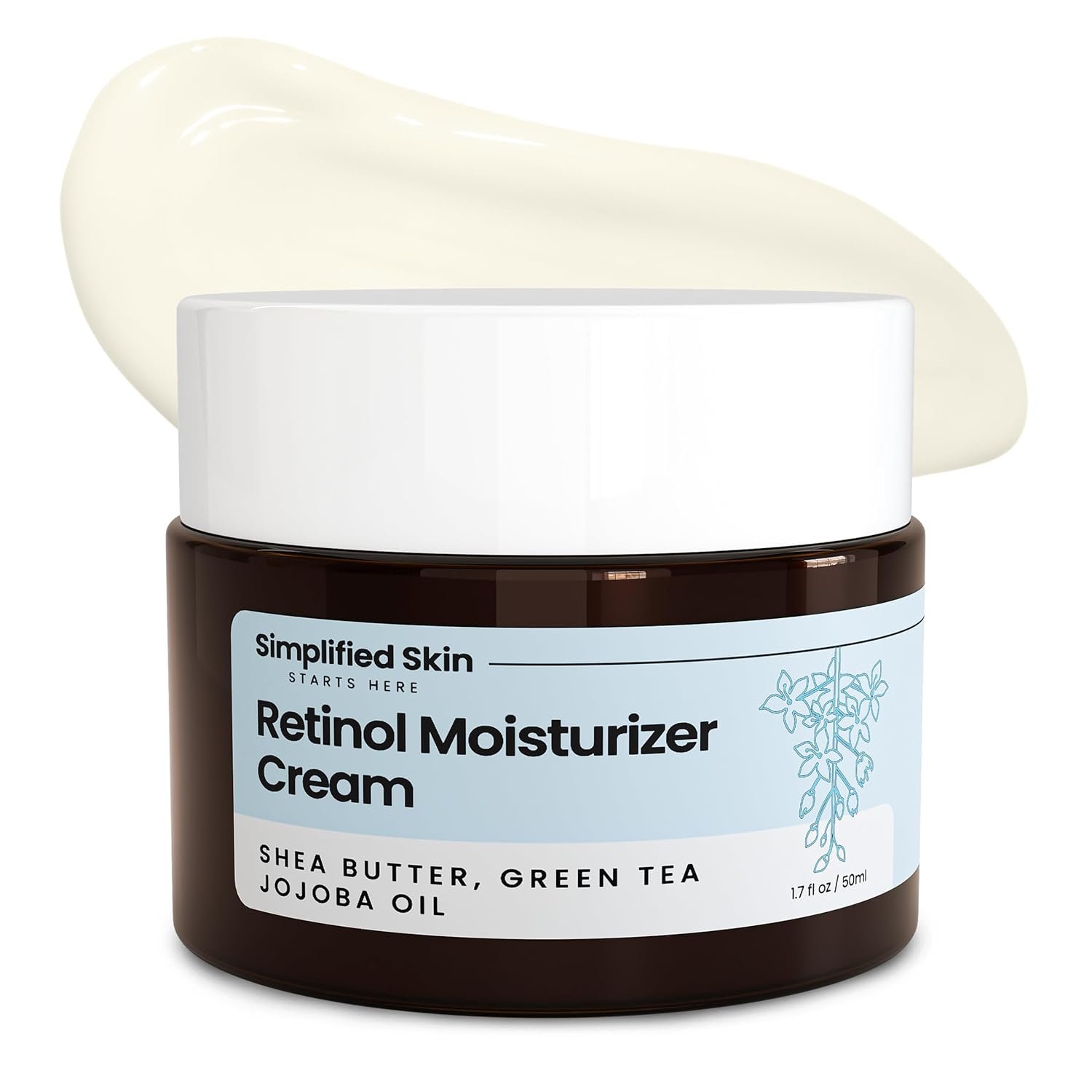 Retinol Cream for Face – 2.5% Retinol Moisturizer for Fine Lines, Firming & Collagen Boost – Anti-Aging Night Wrinkle Cream with Hyaluronic Acid – 1.7 Oz