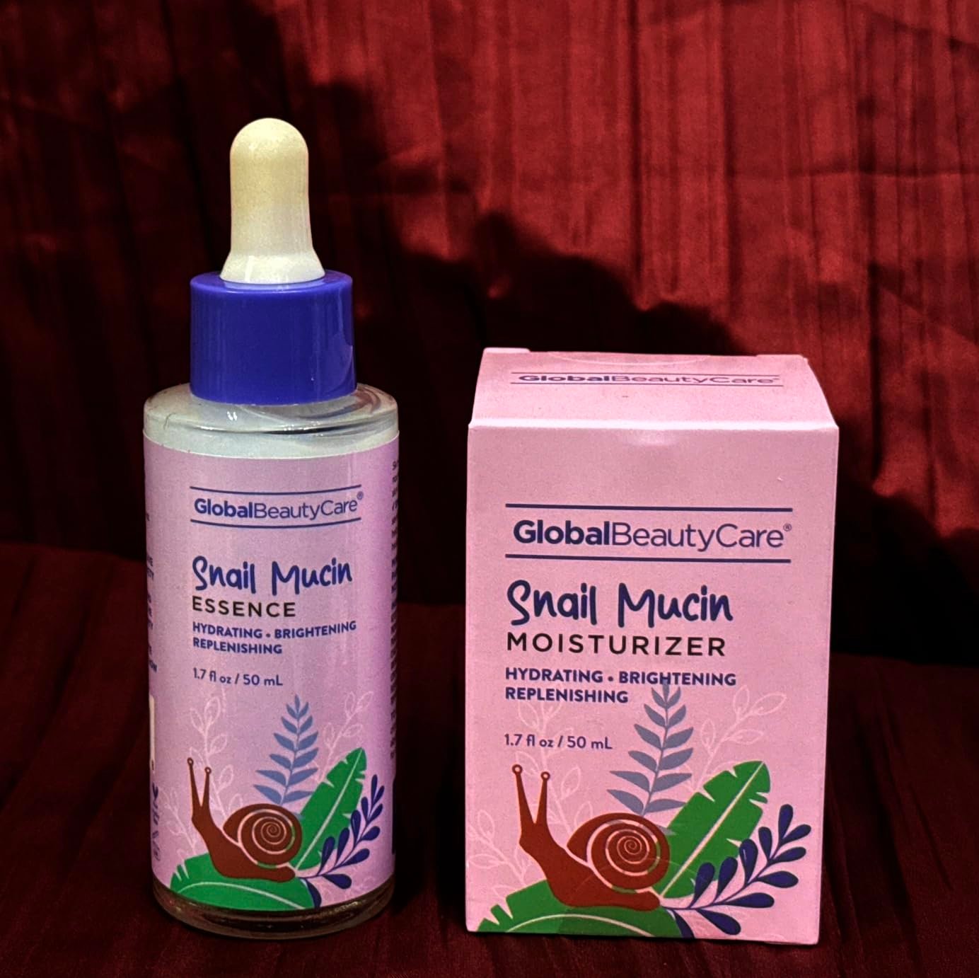Snail Mucin Moisturizer and Hydrating Essence, 1.7 fl oz, Brightening and Replenishing Formula, Paraben Free, Alcohol Free