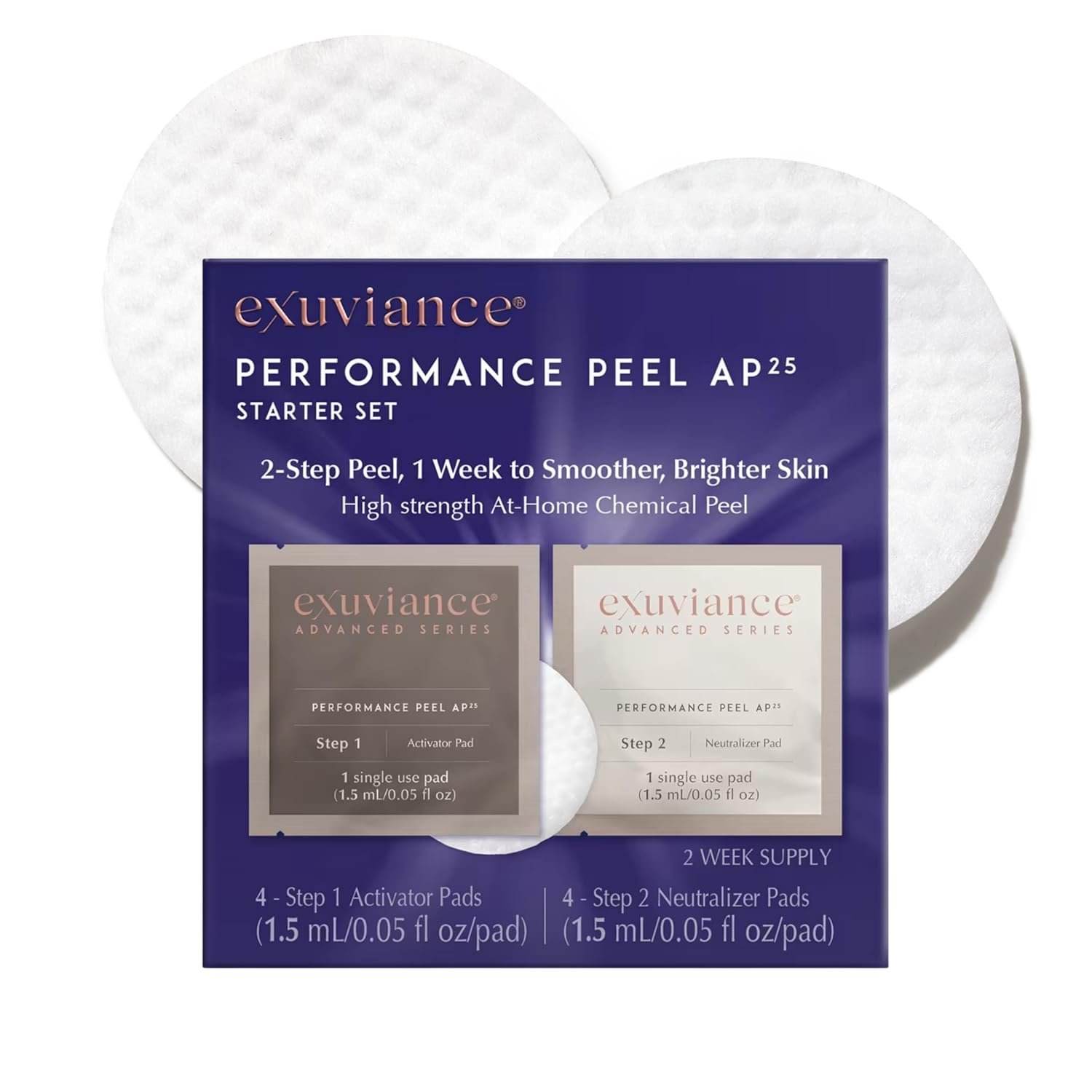 EXUVIANCE Performance Peel AP25, At-Home Chemical Peel with Glycolic Acid, Gently Refines Pores, Anti-Aging Peel, Treats Fine Lines, Wrinkles & Uneven Texture|Mandelic and Polyhydroxy Acids