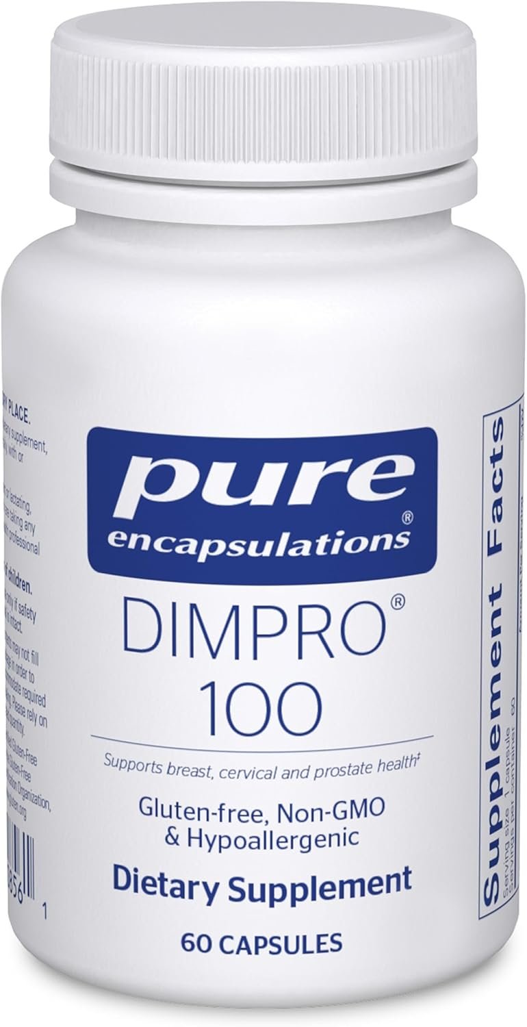Pure Encapsulations DIMPRO 100 – Diindolylmethane Supplement – for Breast, Cervical & Prostate Health – Gluten Free & Vegan – 60 Capsules