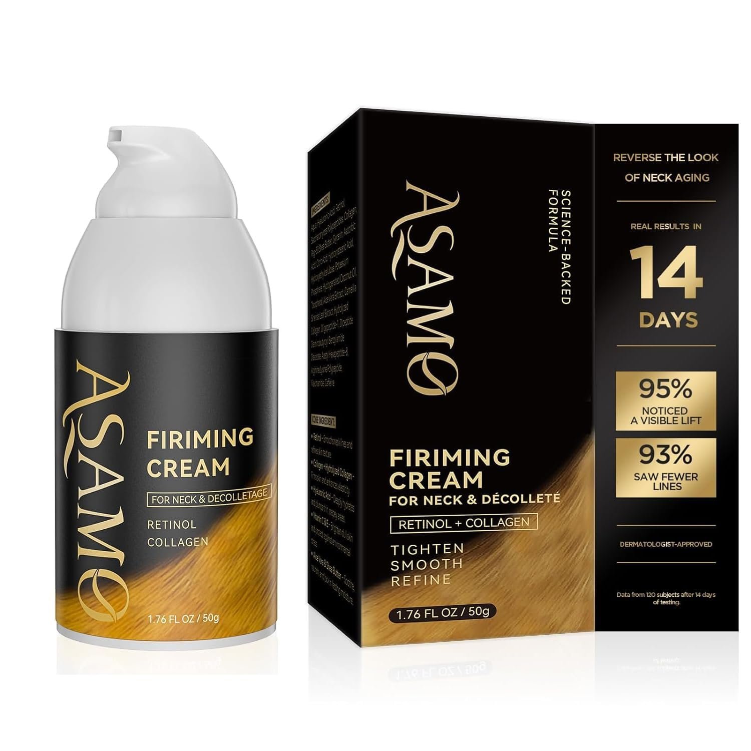 Firming Neck Cream for tightening and firming,Retinol,Collagen & Hyaluronic Acid Cream-Anti-Aging Face Moisturizer for Face,Wrinkle Smoother for Women & Men, 1.76 Fl Oz