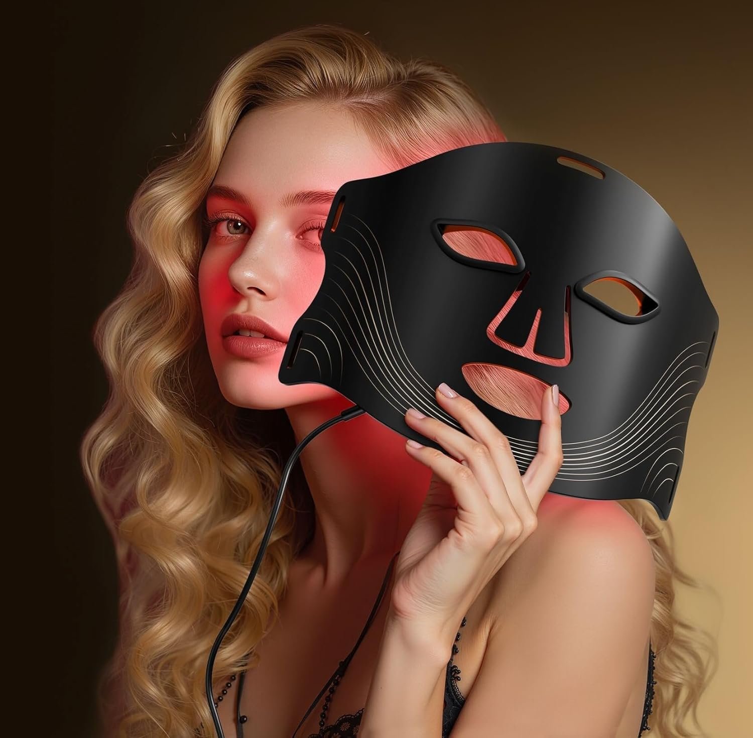 LED Light Therapy Device(KFB290), Red Light Therapy for Face, Near-Infrared 850NM+5NM LED Face Mask Light