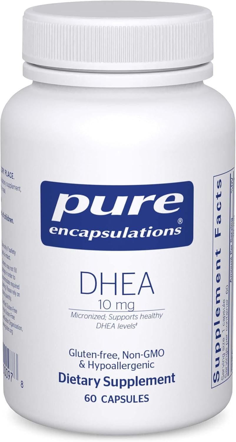 Pure Encapsulations DHEA 10 mg – Adrenal Supplement for Immune Support, Metabolism & Hormone Balance – with Micronized DHEA – 60 Capsules