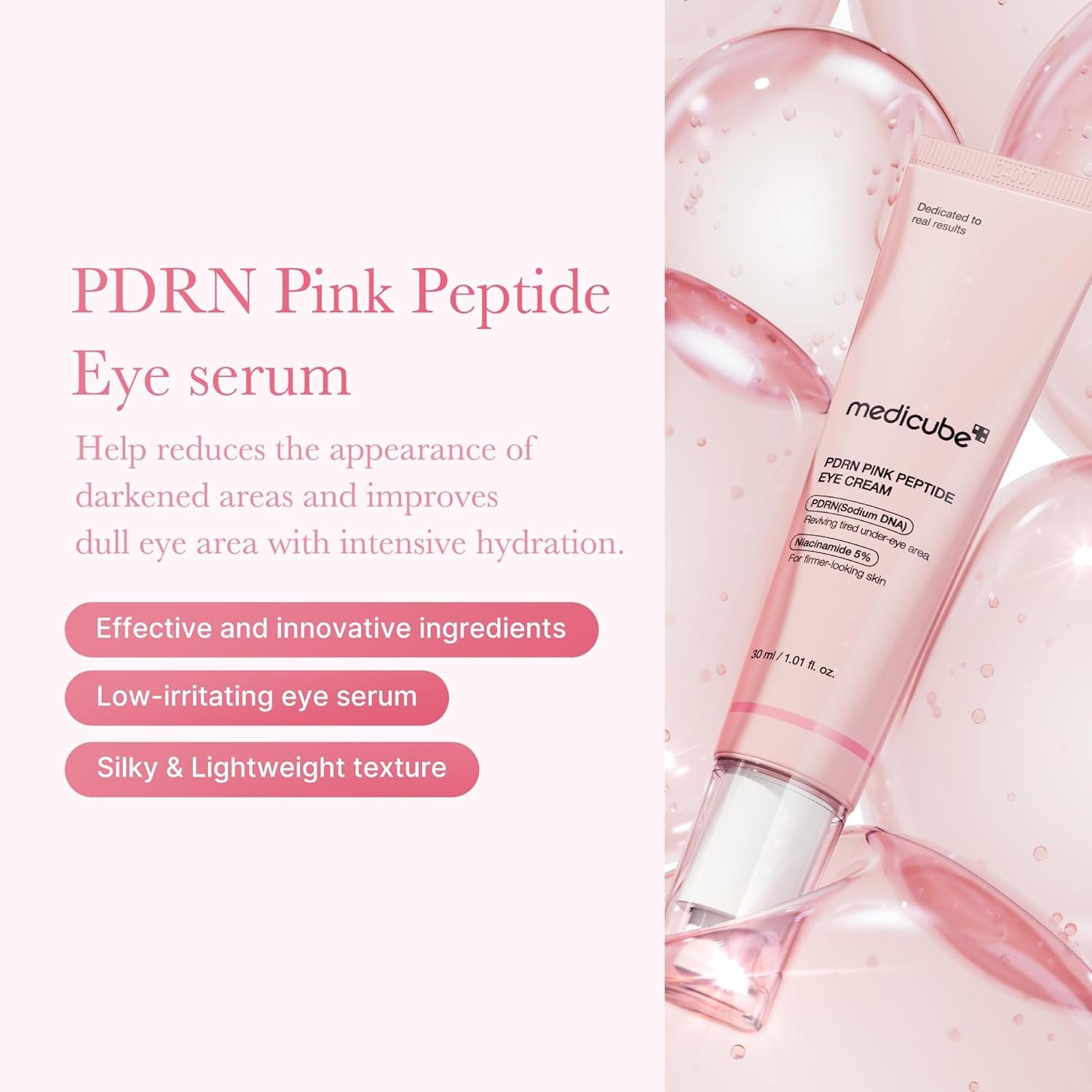 medicube Eye Serum Duo for Firmer-Looking Skin: PDRN Peptide Serum and Deep Reviving Peptide Eye Cream | Korean Skincare, Gifts for Women, Skin Care Set