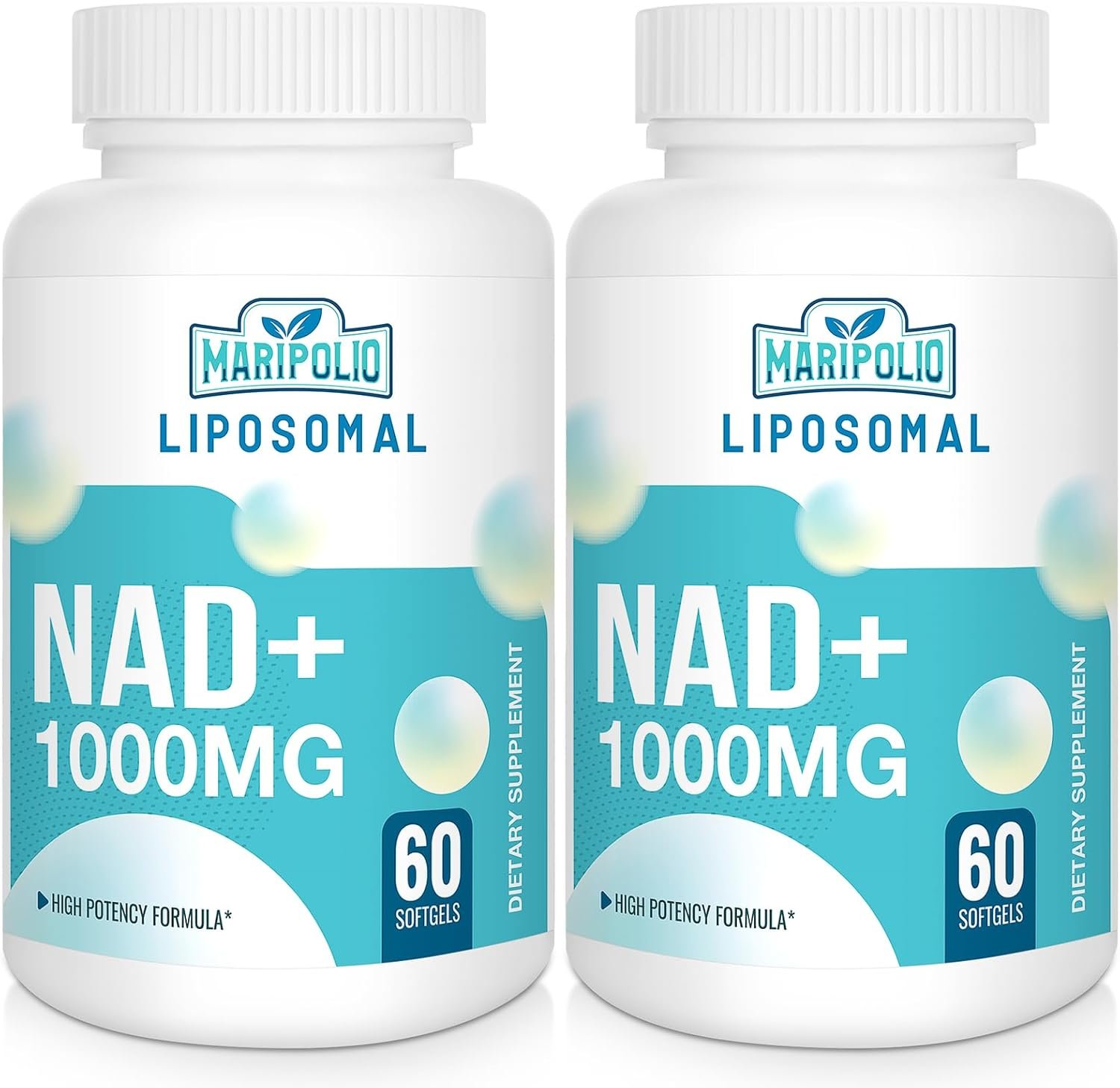 Maripolio Liposomal NAD+ 1000 mg Supplement | High Bioavailability Liposomal Delivery | Cellular Energy & Wellness Support | Pure NAD+ Dietary Supplement for Men,Women, 120 Softgels