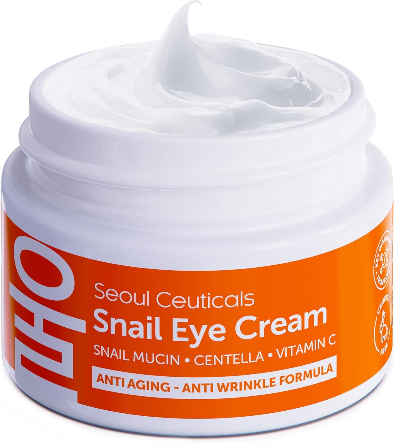 SeoulCeuticals Korean Snail Mucin Eye Cream – 97.5% Snail Filtrate K Beauty Anti Aging Under Eye Anti Wrinkle Eye Treatment Cream 0.5oz