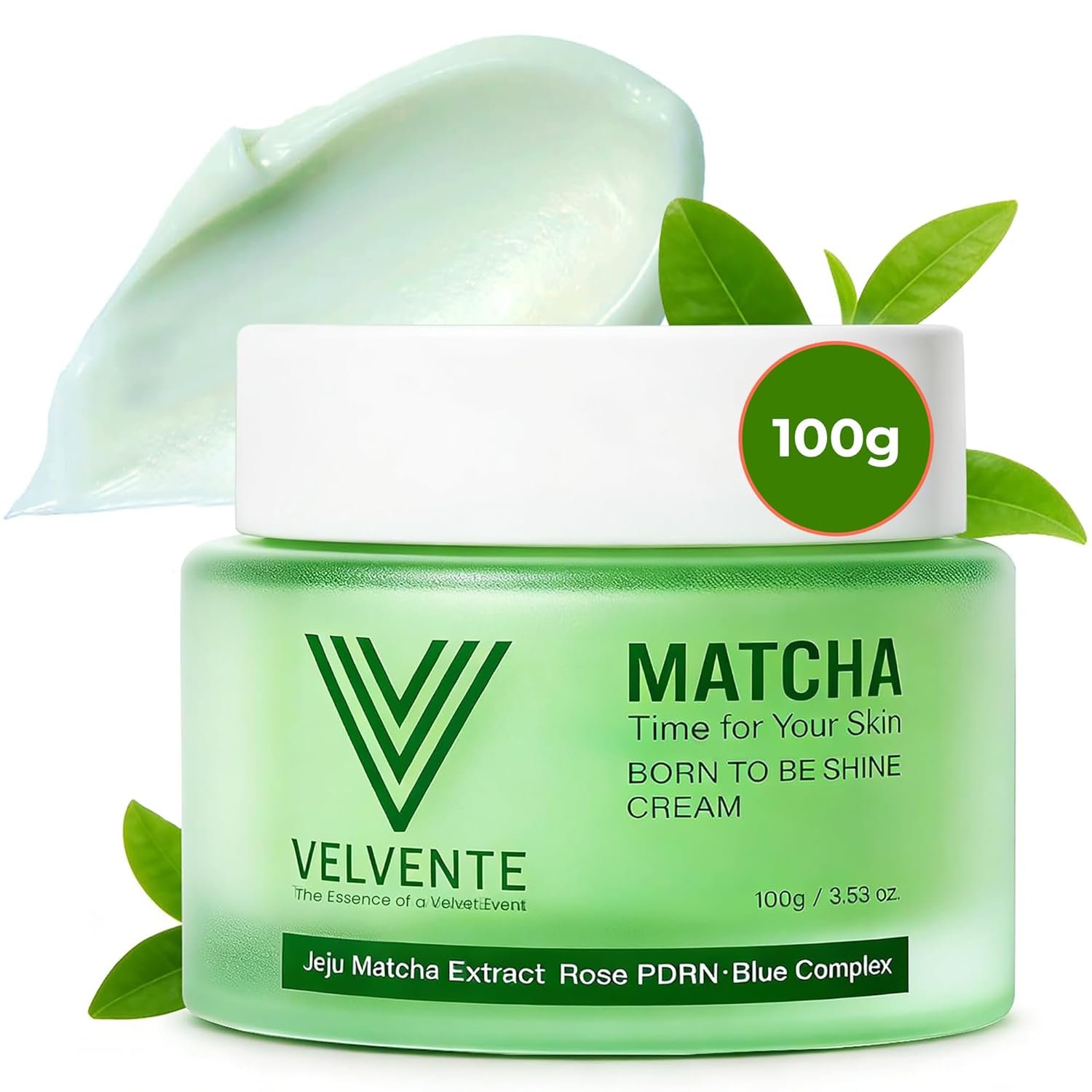 Matcha Facial Moisturizer with Rose PDRN, Korean Peptides Hydrating Firming Cream for Anti Aging, Dark Spot & Uneven Skin Tone, Soothing Radiance for Soft, Glowy Skin, All Skin Types, 3.53 oz