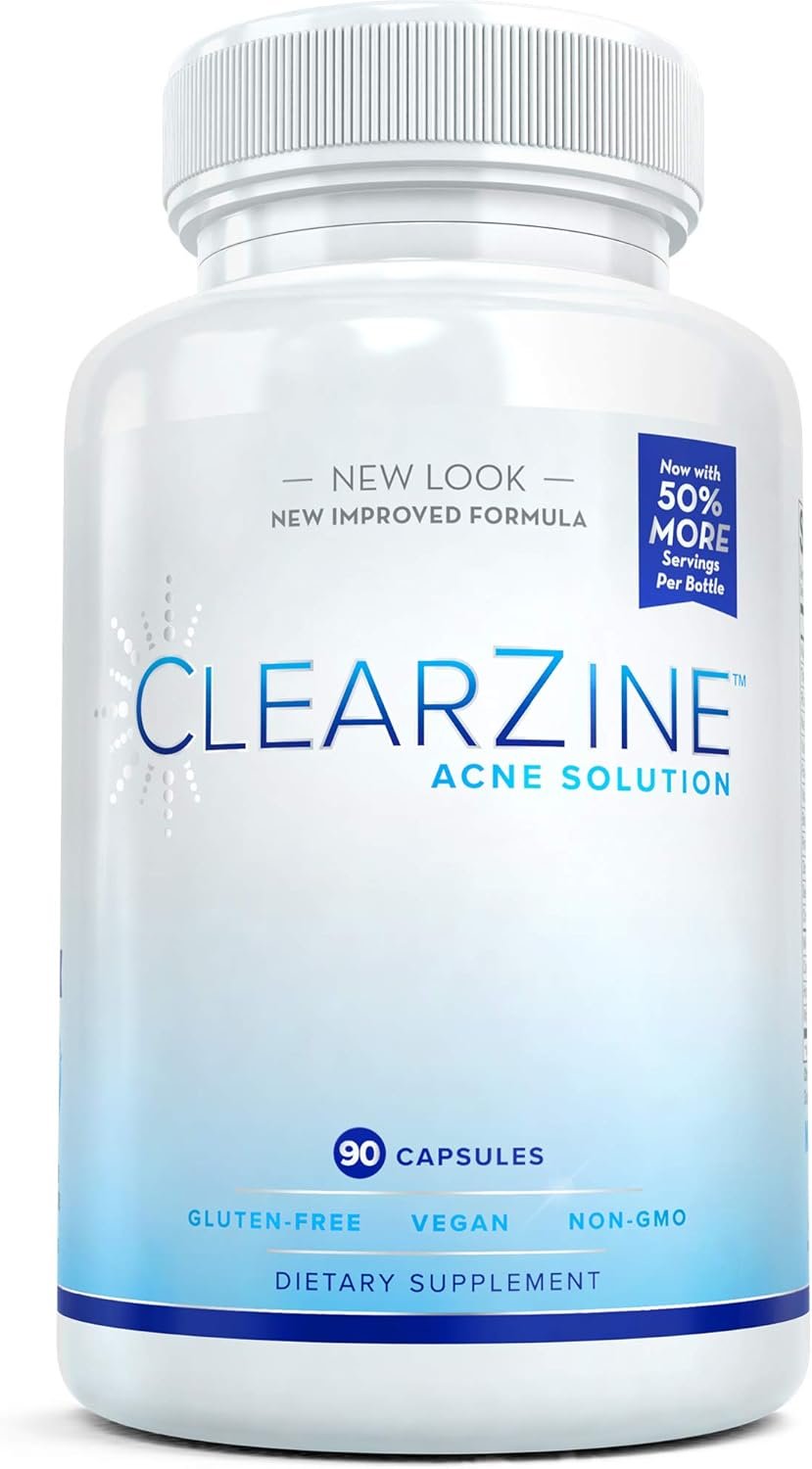 Acne Pills for Teens & Adults | Clear Skin Supplement, Vitamins for Hormonal & Cystic Acne | Stop Breakouts, Oily Skin and Zits, 90 Caps