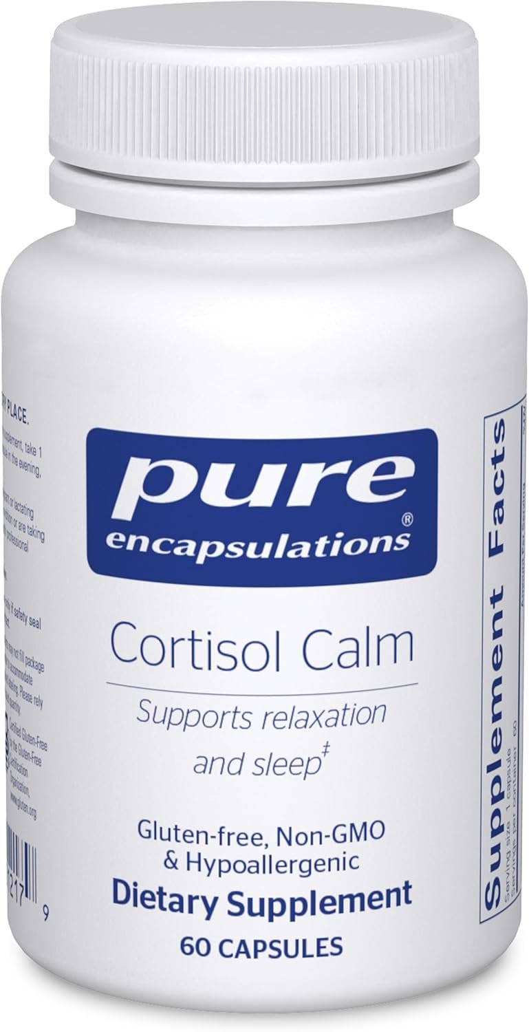 Pure Encapsulations Cortisol Calm – Supports Cortisol Health & Relaxation – Contains Ashwagandha, Magnolia Bark, Rhodiola Rosea & L-Theanine – Restful Sleep* – 60 Capsules