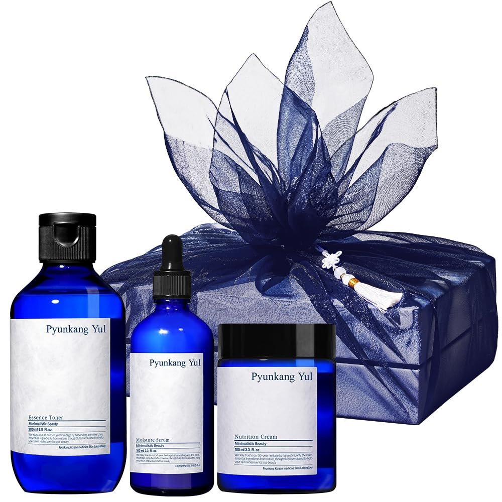 Pyunkang Yul PKY Barrier Line Skincare Gift Set, Holiday Essentials for Moisturizing & Nourishing, Toner, Serum & Face Cream, Ideal for Gifting (3-Item Set)