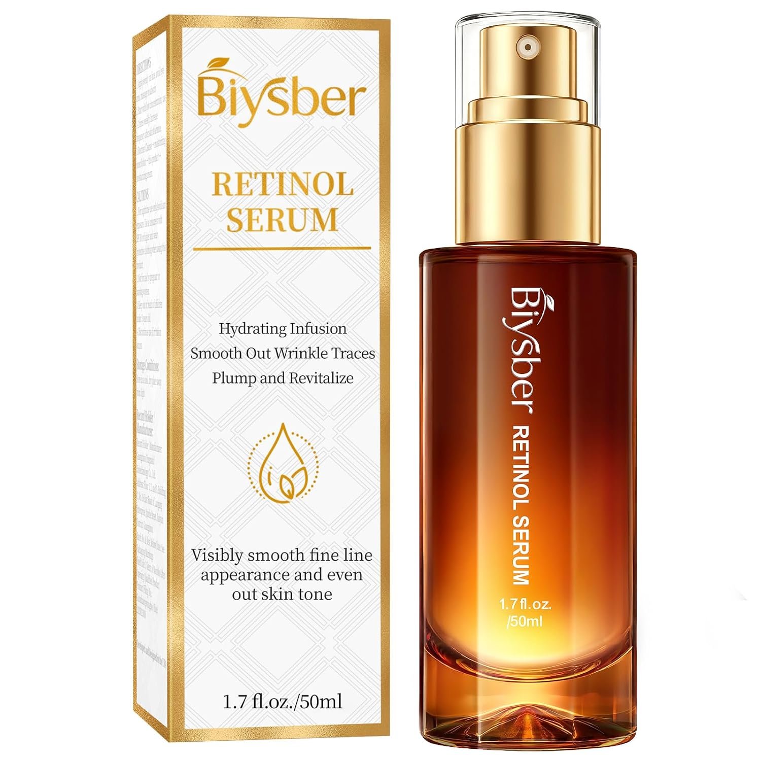 Retinol Collagen Serum for Face: Anti Aging & Anti Wrinkle Repair Peptide Serum with Boost Hydration Formula – Day/Night Facial Firming Neck Plump Skin Care for Women/Men(1.70 Fl Oz)
