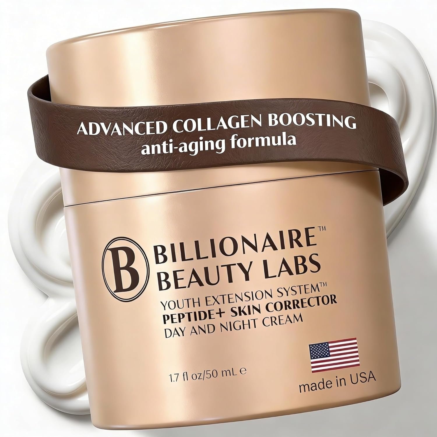 Peptide Cream & Collagen Cream for Face and Neck – Firming Anti-Aging Daily Moisturizer & Night Cream for Wrinkles and Fine Lines – Natural, Organic and Fragrance-Free – 1.7 fl oz 50ml