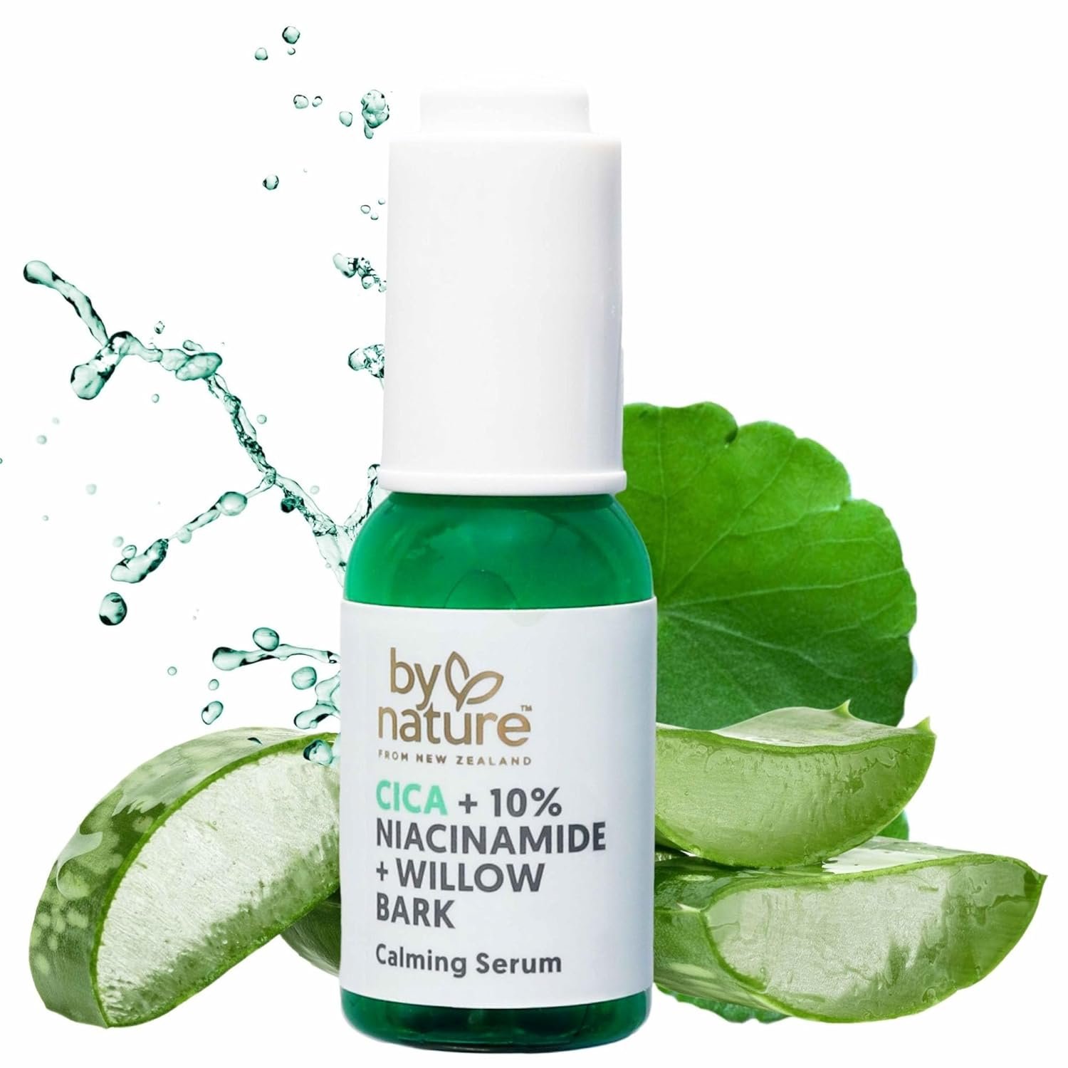 By Nature Calming Face Serum – Cica+10% Niacinamide+Willow Bark – Purifying Facial Serum with Cica Plant Extract & Texture Enhancing Niacinamide – Skincare from New Zealand – 1 fl. Oz