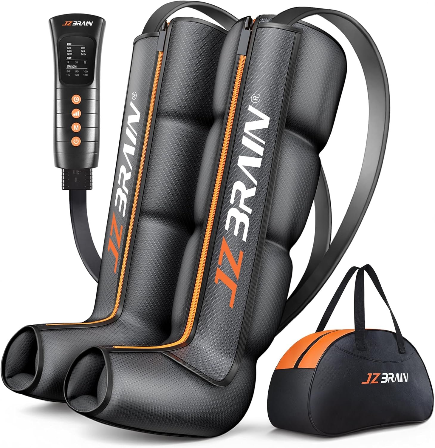 JZBRAIN Sequential Air Compression Recovery System : Professional Full Leg Compression Boots for Circulation and Pain Relief – Sequential Device for Muscle Relaxation, Gifts for Athletes, Women, Men
