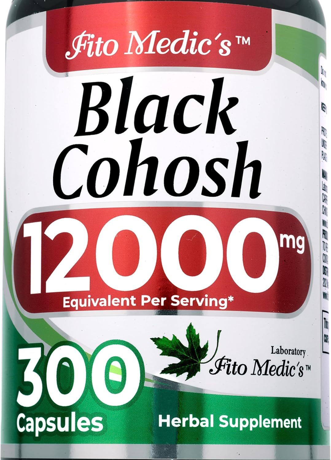 FITO MEDIC’S Lab | Black Cohosh |300 Capsules | Black Cohosh Root | Black Cohosh Capsules | Concentrate Extract
